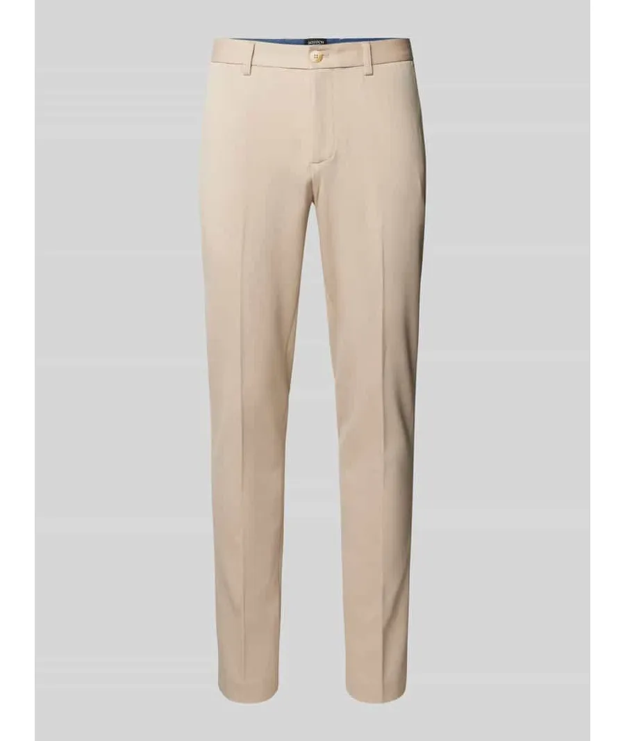 obrazek 1 Chinosy o kroju slim fit w kant model ‘Mott’