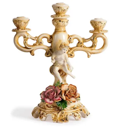 Zdjęcie Dekoracyjny świecznik ceramiczny do stylowych wnętrz