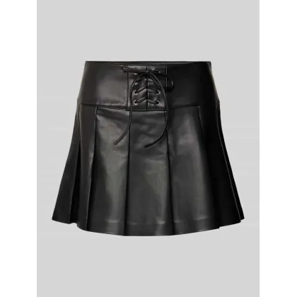 Zdjęcie Spódnica mini z imitacji skóry model ‘EMERY PLEATED SKIRT’