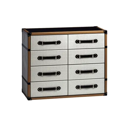 Picture TRAVELER leather chest of drawers for modern living rooms - Collecion Alexandra