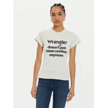 Zdjęcie Wrangler T-Shirt Shrunken Band 112356451 Biały Slim Fit