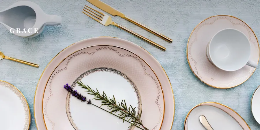 obrazek 4 Porcelanowy półmisek ze zdobieniami Grace do jadalni