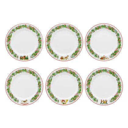 Zdjęcie Porcelanowy zestaw 6 talerzy deserowych ze świątecznej kolekcji Christmas Magic - Vista Alegre