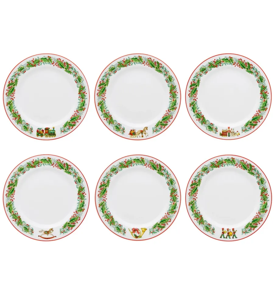 obrazek 1 Porcelanowy zestaw 6 talerzy deserowych ze świątecznej kolekcji Christmas Magic - Vista Alegre