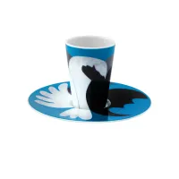 Picture Stylish porcelain coffee cup and saucer