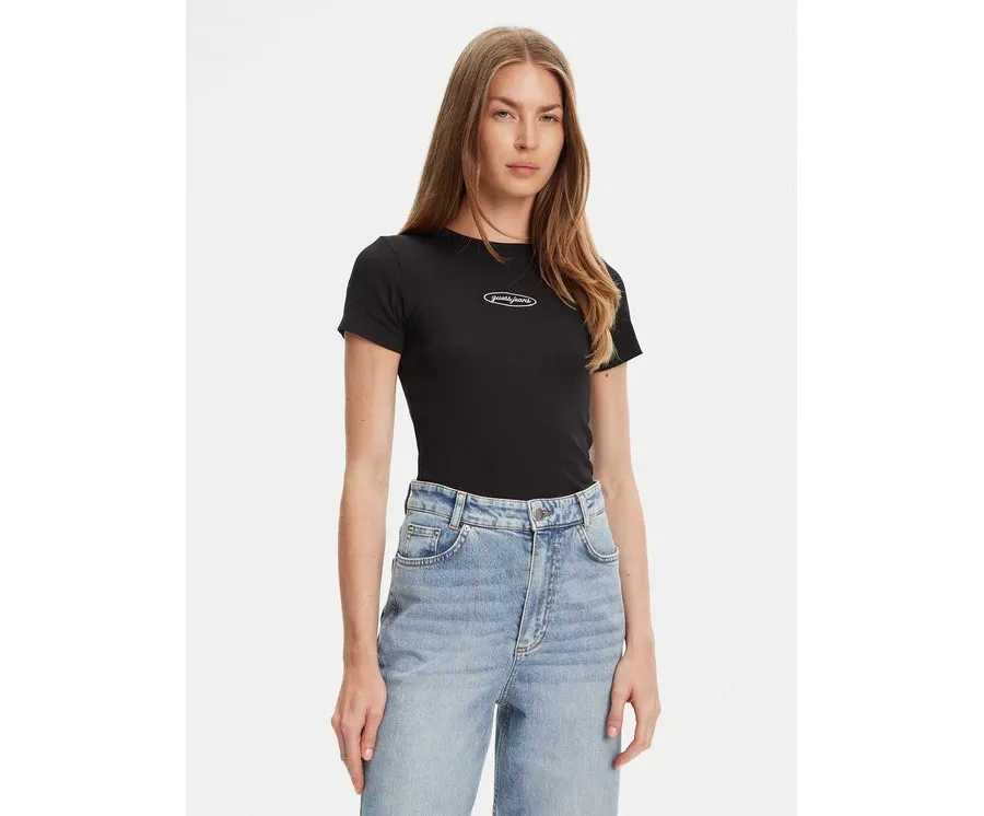 obrazek 1 Guess Jeans T-Shirt W5YP37 KA0H1 Czarny Slim Fit