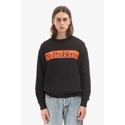Zdjęcie Aries sweter Recycled Problemo męski kolor czarny lekki AR20019 BLACK AR20019-BLACK