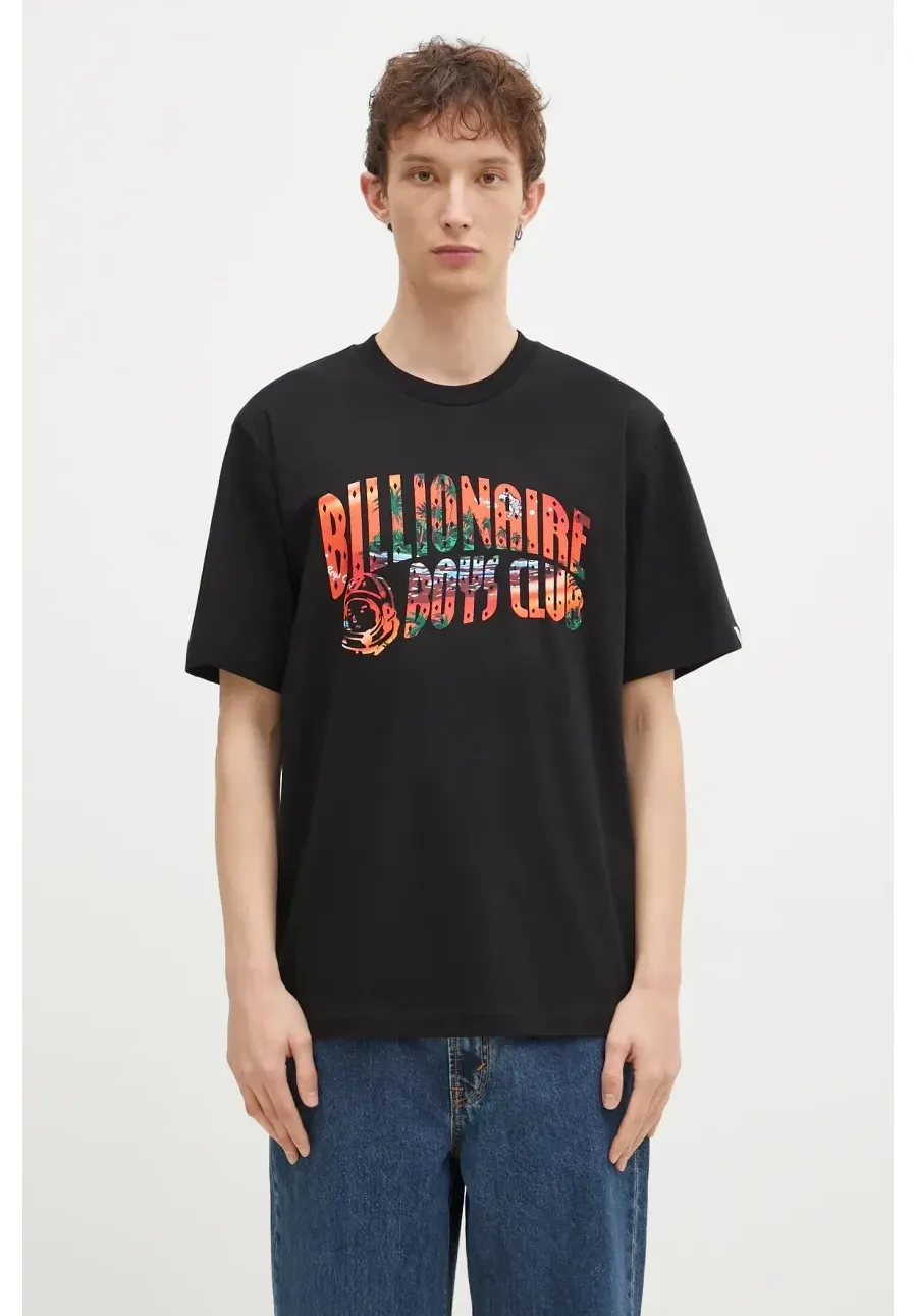 obrazek 1 Billionaire Boys Club t-shirt bawełniany Tropical Island Fill Arch Logo męski kolor czarny z nadrukiem B24460