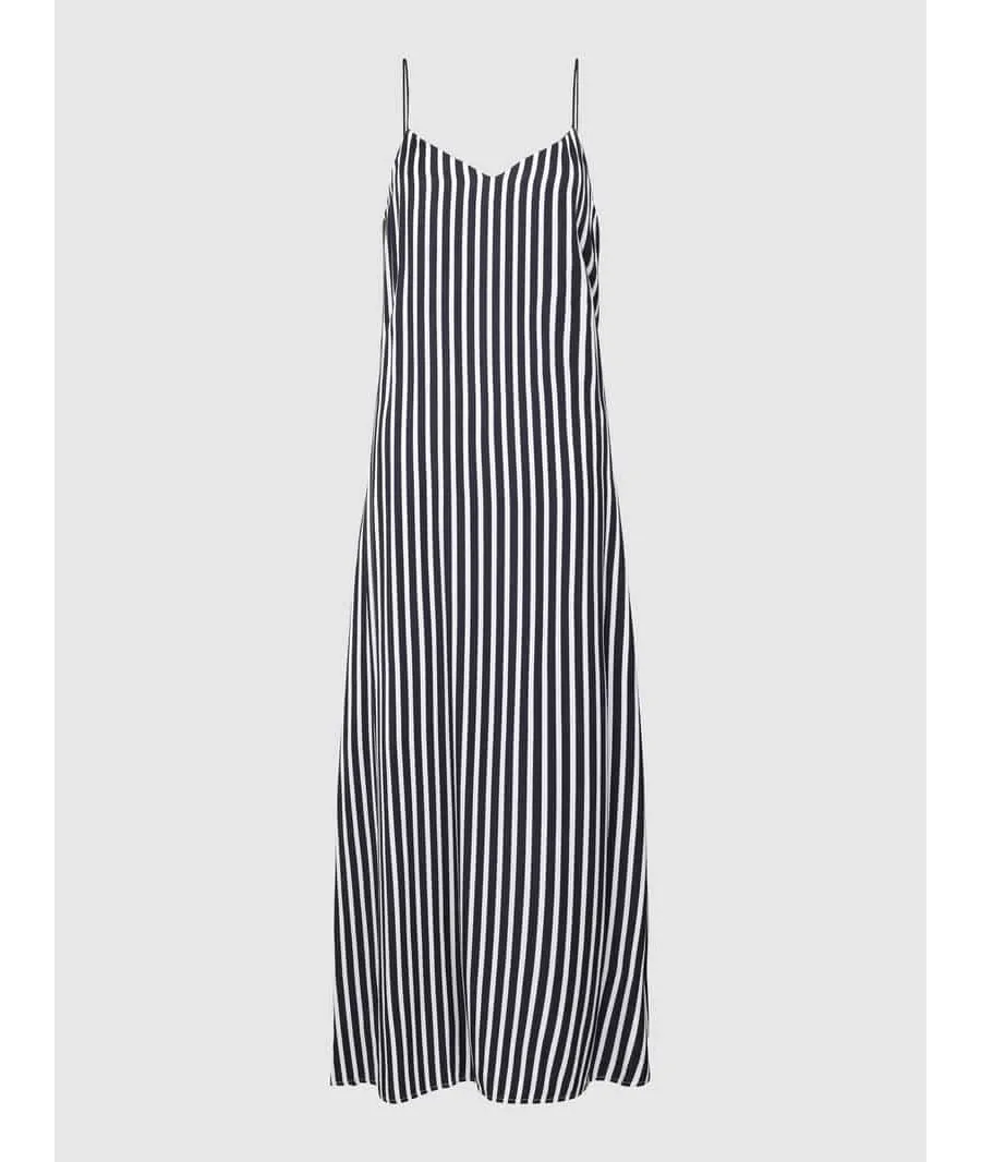 obrazek 1 Sukienka midi z wiskozy ze wzorem w paski