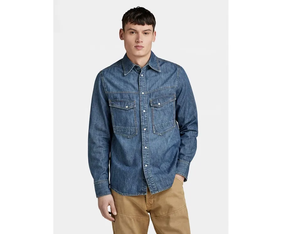 obrazek 1 G-Star Raw Koszula jeansowa Dakota D23006-D539 Niebieski Regular Fit