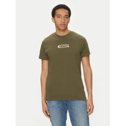 Zdjęcie G-Star Raw T-Shirt Old Skool D25967-C812 110 Zielony Regular Fit