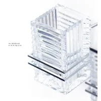 Picture Italian wall-mounted toothbrush holder made of hand-cut crystal - Il Paralume Marina