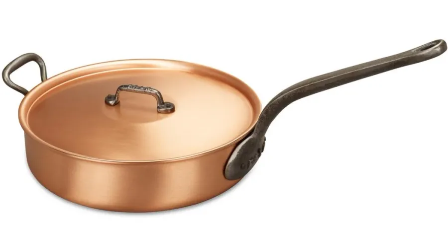 obrazek 3 Patelnia sauté z miedzi 28 cm z uchwytem z żeliwa