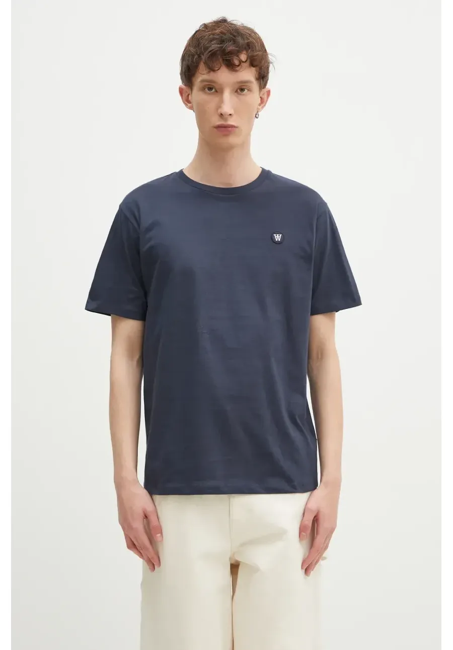 obrazek 1 Wood Wood t-shirt bawełniany Ace męski kolor granatowy gładki 30250095