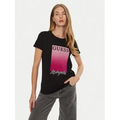 Zdjęcie Guess T-Shirt W4BI30 JA914 Czarny Regular Fit
