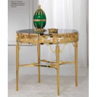 Picture Luxurious coffee table with a malachite top from an Italian brand