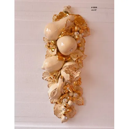 Picture Ceramic wall branch with mixed fruits