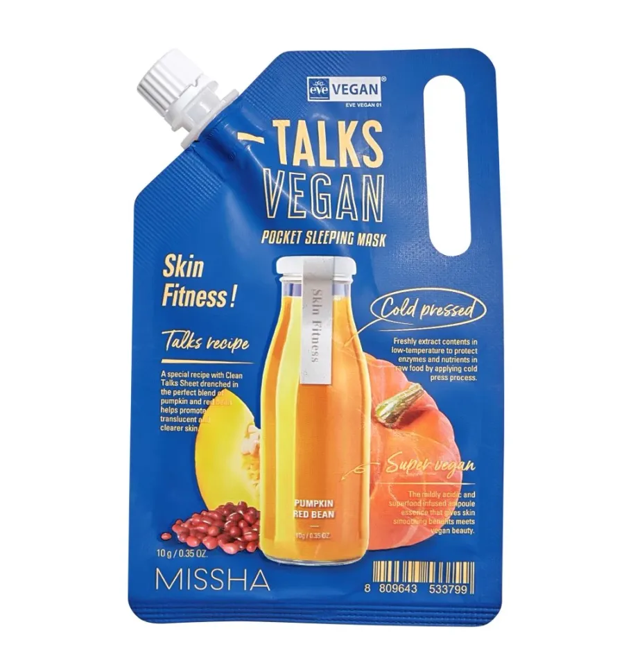 obrazek 1 Missha Talks Vegan Squeeze Pocket Maska na noc, Skin Fitness  10 g