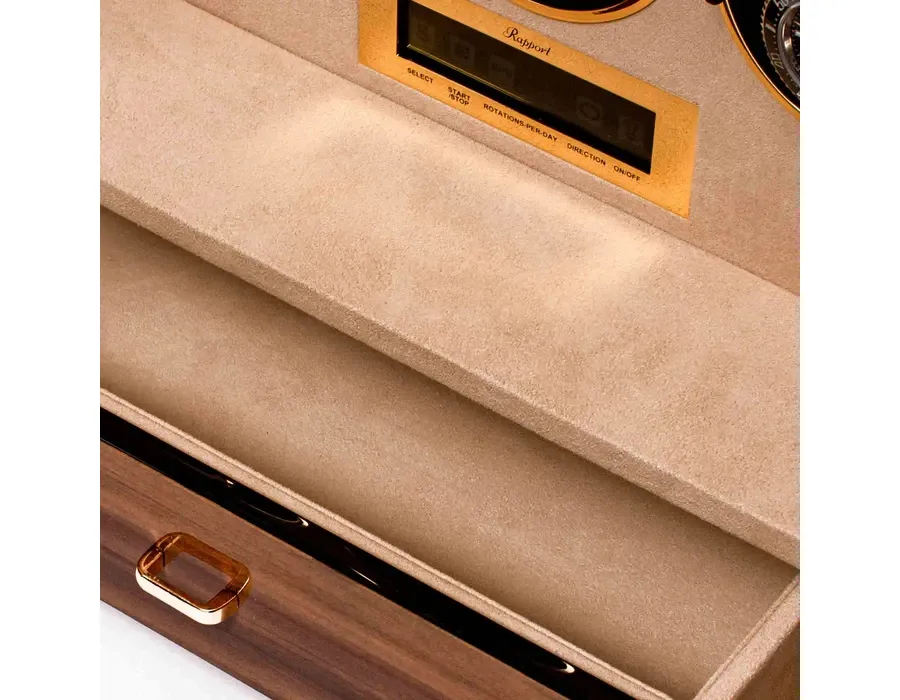 obrazek 6 Podświetlany rotomat na dziewięć automatycznych zegarków - drewniana obudowa