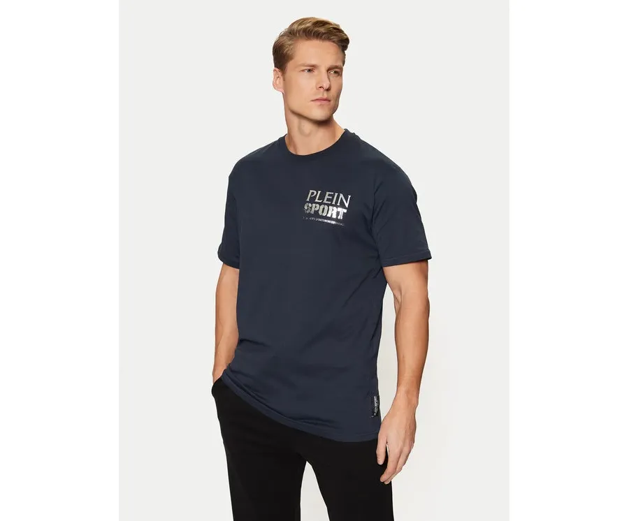 obrazek 1 Plein Sport T-Shirt AADC MTK7913 STE003N Granatowy Regular Fit