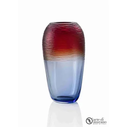 Zdjęcie Modernistyczny cieniowany wazon ze szkła Sfumato Murano