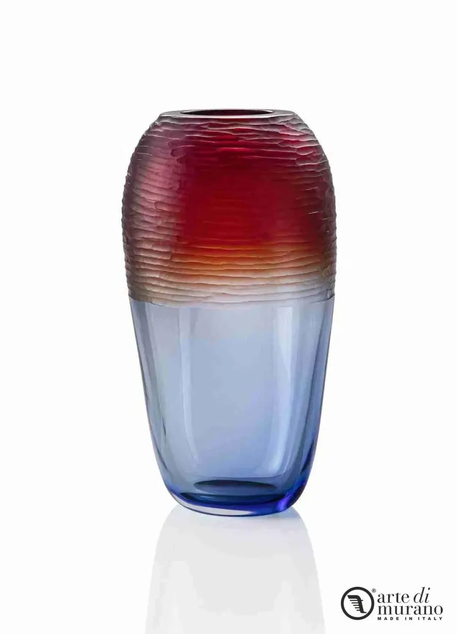 obrazek 1 Modernistyczny cieniowany wazon ze szkła Sfumato Murano