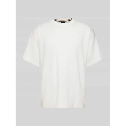 Zdjęcie T-shirt z prążkowanym, okrągłym dekoltem model ‘Darimo’
