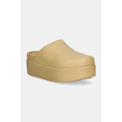 Zdjęcie Crocs klapki Dylan Platform Clog damskie kolor beżowy na platformie 209869