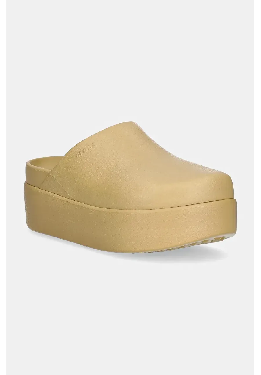 obrazek 1 Crocs klapki Dylan Platform Clog damskie kolor beżowy na platformie 209869