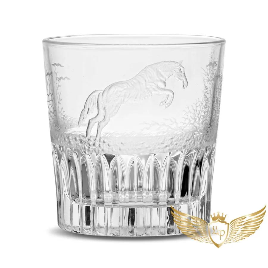 obrazek 9 Elegancki komplet szklanek do whisky dla pasjonata koni