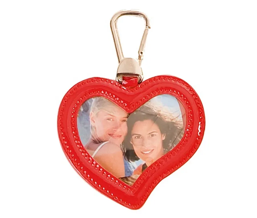picture 1 Key ring in the shape of a heart and a place for a photo - Absolute Breton