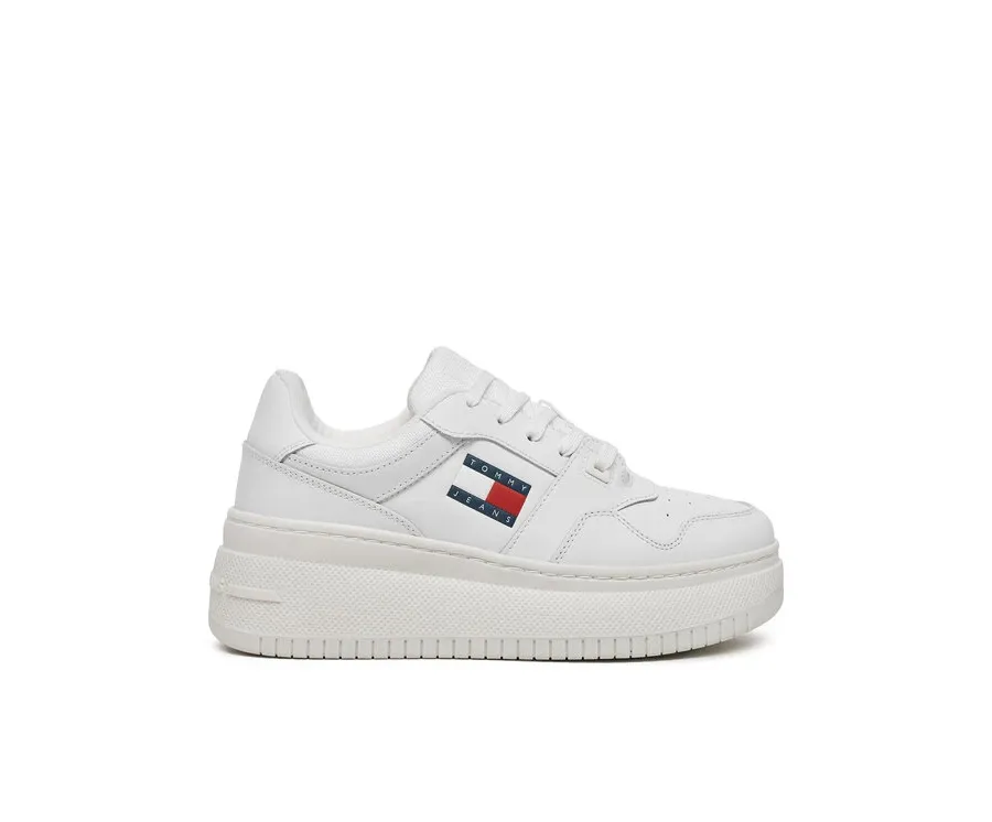 obrazek 1 Tommy Jeans Sneakersy Tjw Retro Basket Flatform Ess EN0EN02506 Biały