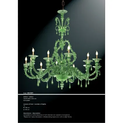 Zdjęcie Żyrandol w stylu Rezzonico z 12 światłami o wyjątkowym designie - Il Paralume Marina