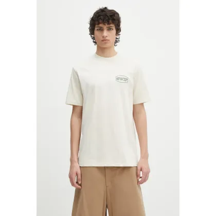 Zdjęcie Carhartt WIP t-shirt bawełniany S/S Lay Up T-Shirt męski kolor beżowy z aplikacją I034765.2XPXX
