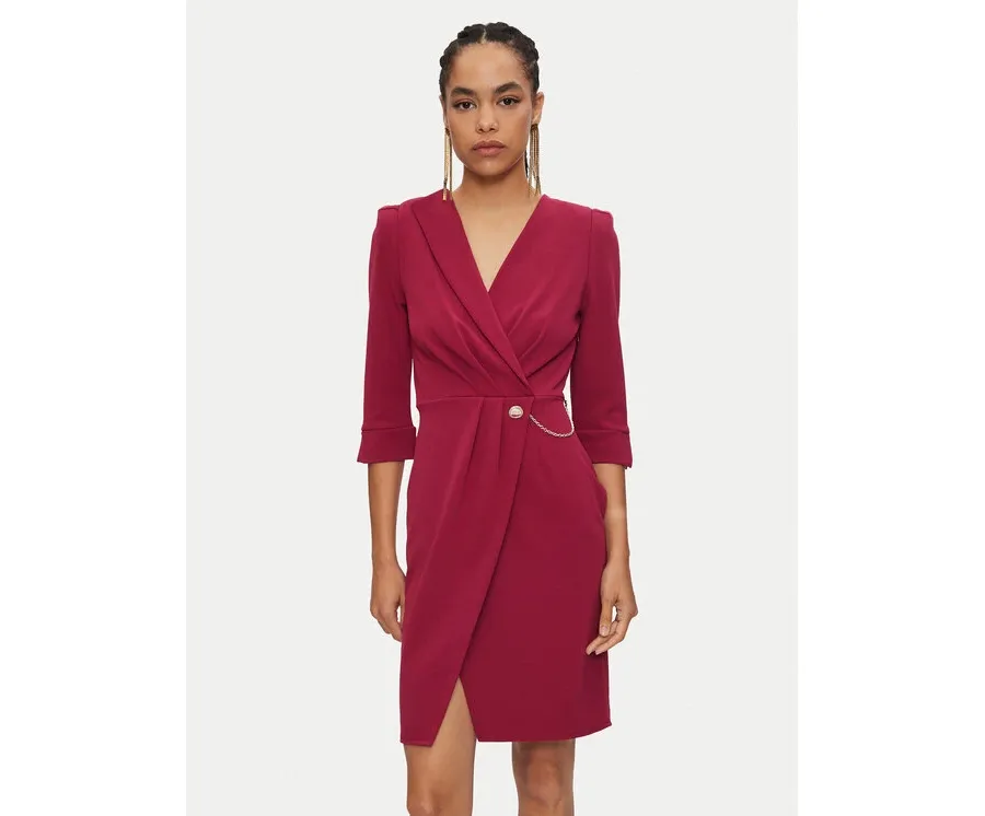 obrazek 1 Rinascimento Sukienka koktajlowa CFC0019592002 Bordowy Regular Fit