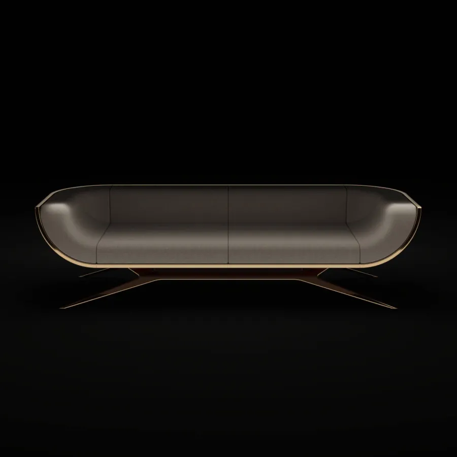 obrazek 5 Luksusowa trzyosobowa sofa z drewna żelaznego