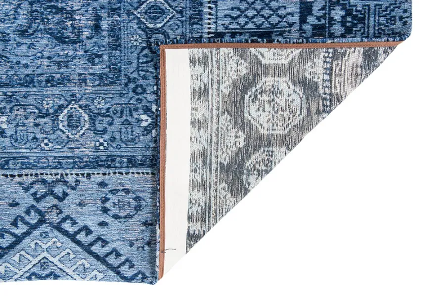 obrazek 2 Nieszablonowy niebieski dywan patchwork - TUAREG BLUE 8781