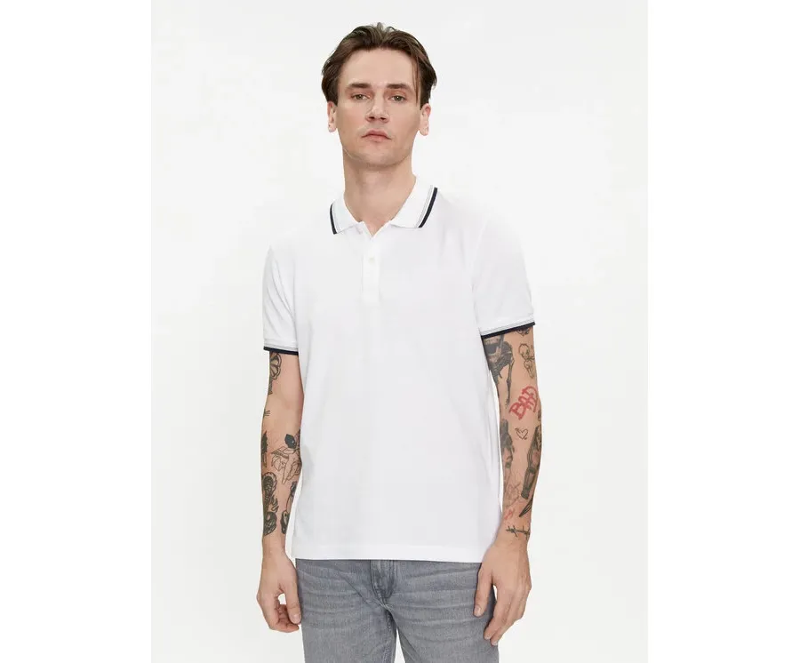 obrazek 1 Geox Polo M4510Q T2649 F1492 Biały Regular Fit