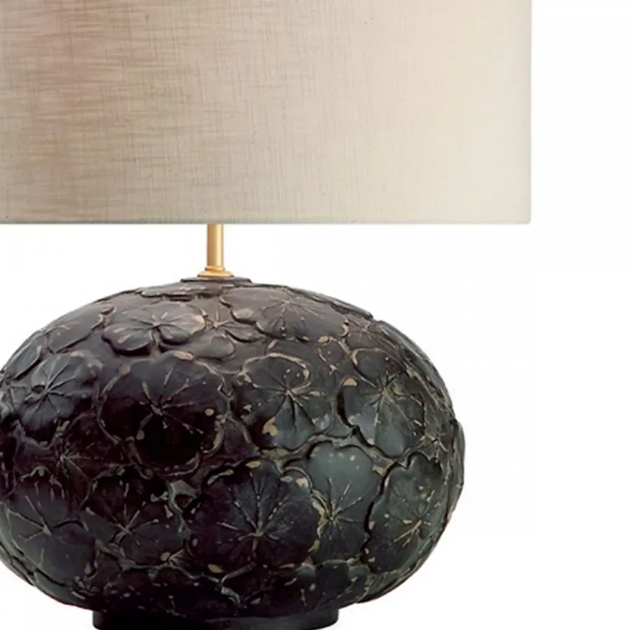 obrazek 2 Niska owalna ceramiczna lampa stołowa H.25xL.36xP.36 cm
