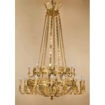 Zdjęcie Bogato zdobiony żyrandol do luksusowych wnętrz