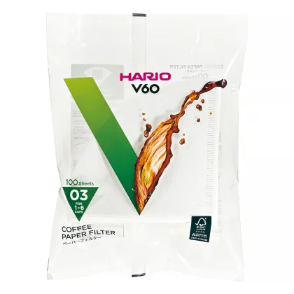 Zdjęcie Hario filtry papierowe do dripa V60-03 - 100 sztuk HARIO