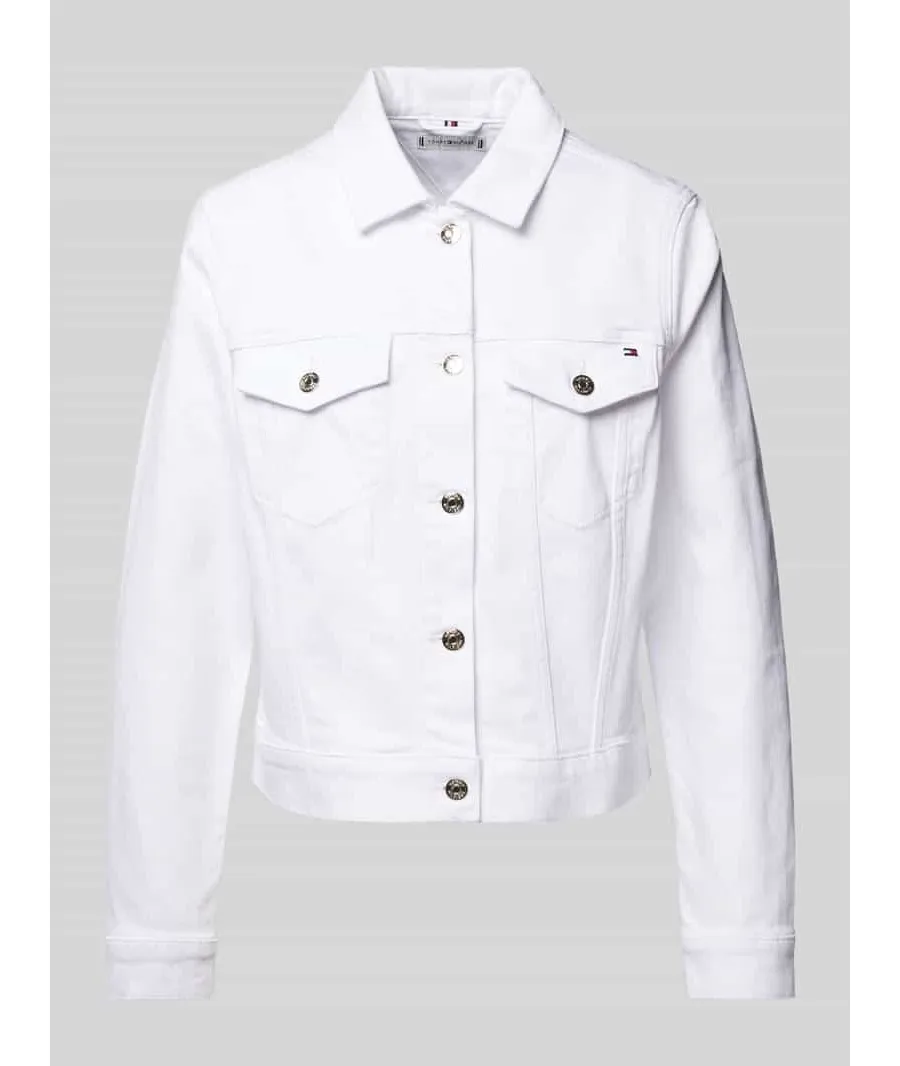 obrazek 1 Tommy Hilfiger Kurtka jeansowa WW0WW44374 Biały Regular Fit