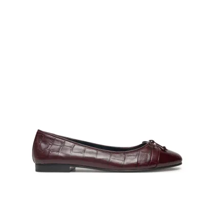 Zdjęcie Tory Burch Baleriny Cap Toe Ballet 165365 Bordowy