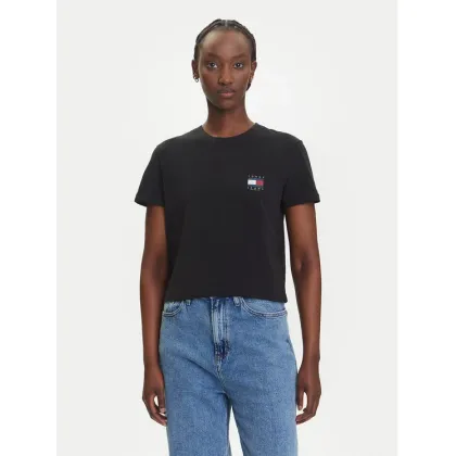 Zdjęcie Tommy Jeans T-Shirt Flag DW0DW21423 Czarny Regular Fit