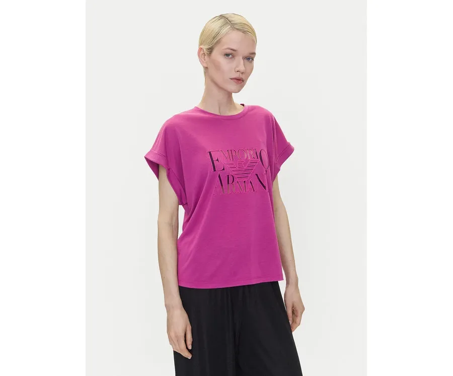 obrazek 1 Emporio Armani T-Shirt EW000616 AF12187 UA227 Różowy Loose Fit