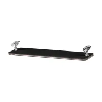 Zdjęcie Niepowtarzalna czarna taca łazienkowa Linfinito 33x10xH5 cm z chromowanym wykończeniem