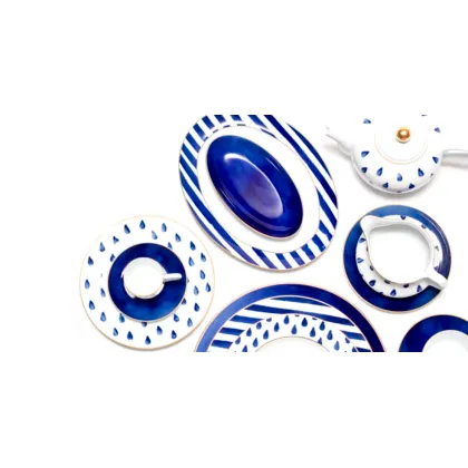 Zdjęcie Ekskluzywna zastawa z portugalskiej porcelany dla 12 osób - Porcel