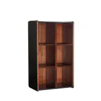 Picture Honey-colored 6-compartment wooden shelf - Authentic Models