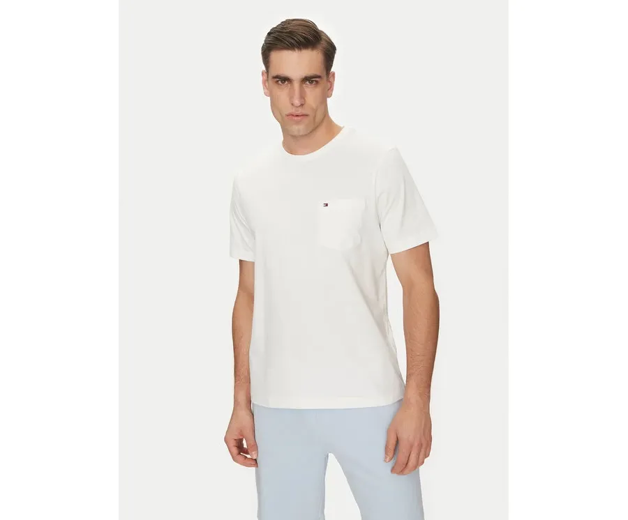 obrazek 1 Tommy Hilfiger T-Shirt Essential Solid Pocket Tee MW0MW37283 Biały Regular Fit