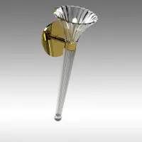 Zdjęcie Stylowa lampa ścienna wykonana z kryształu